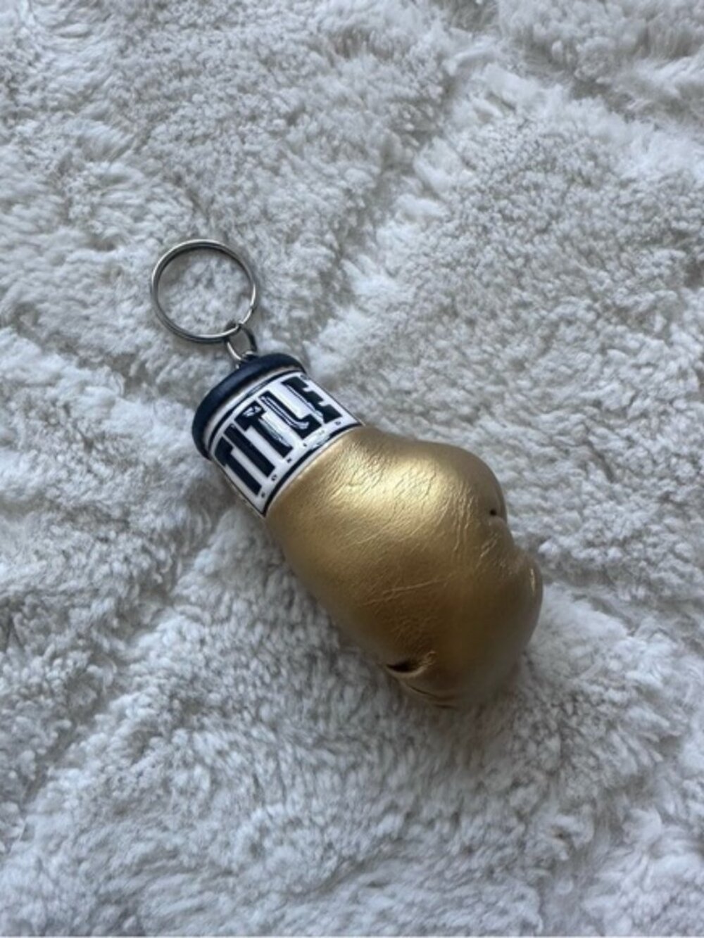 Title Boxing Champion | Gold Mini Laceup Glove Keychain